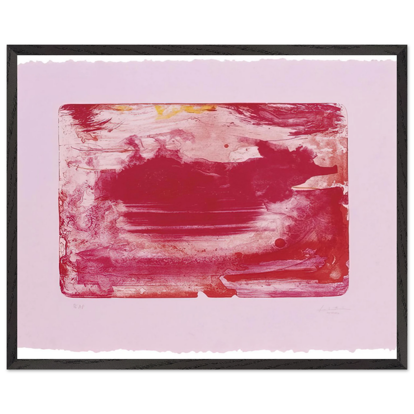 Helen Frankenthaler - The Red Sea - 1982 Wall art - A3 (29.7 x 42  cm) - Premium Wooden Framed Poster With Fine Art Paper - White frame