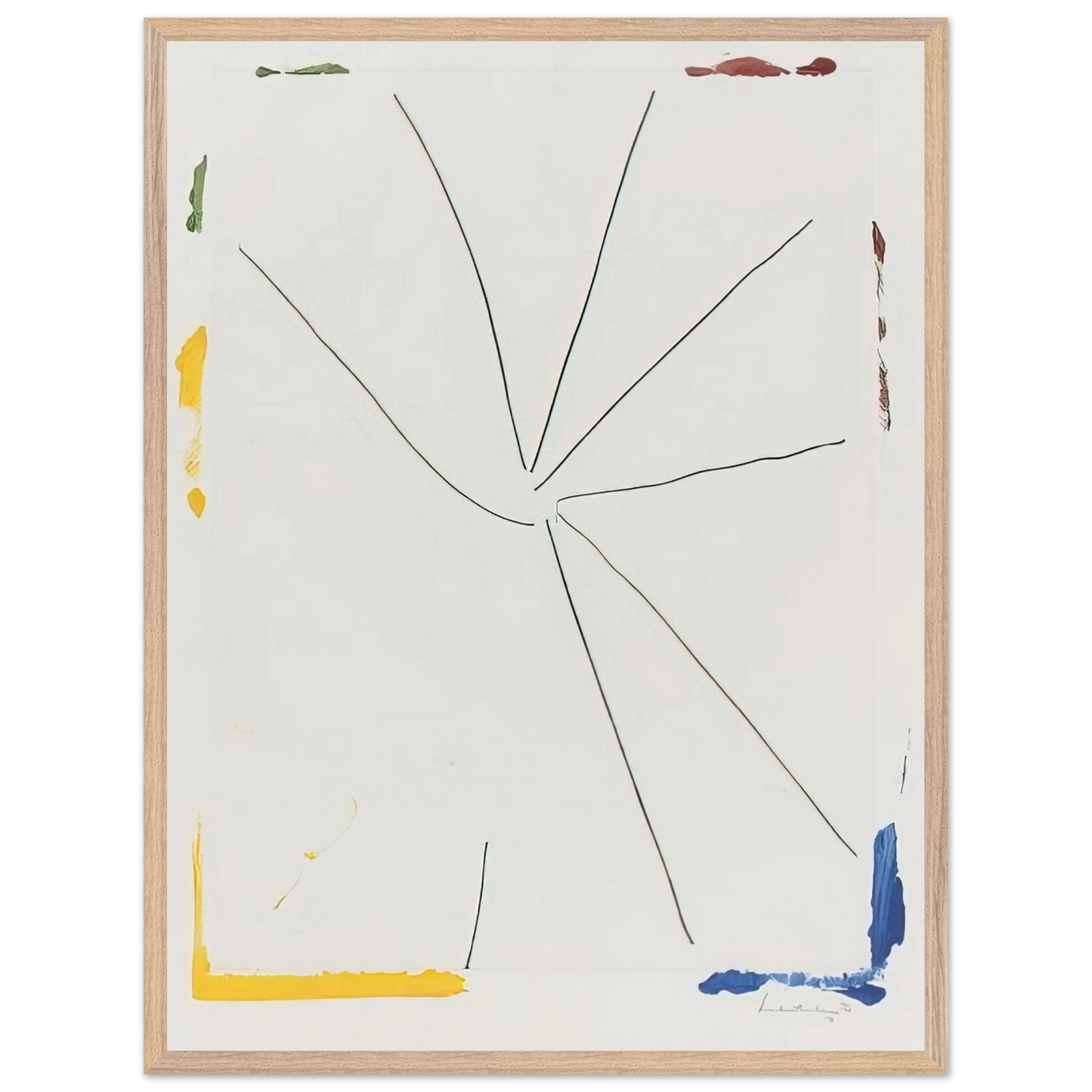 Helen Frankenthaler - Free Wheeling - 1971 Wall art - 40x50 cm / 16x20 Inches - Premium Wooden Framed Poster With Fine Art Paper - White frame