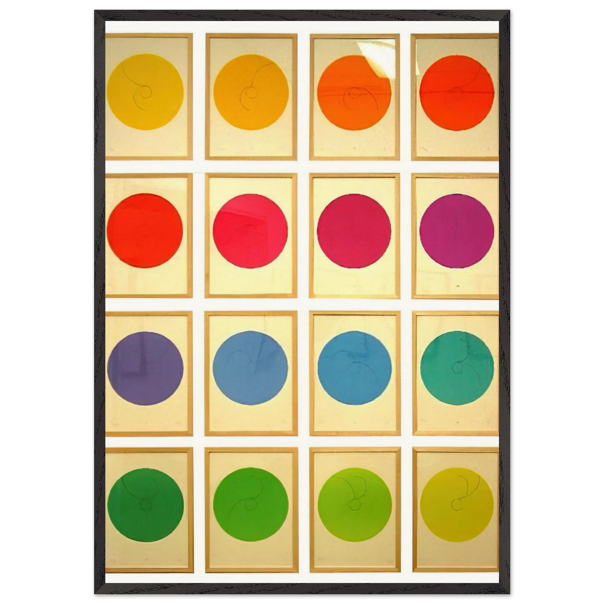 Constellations - 1974 - Max Bill Framed Art Print – Black Wooden Frame - Default Title - -Framed Art Print