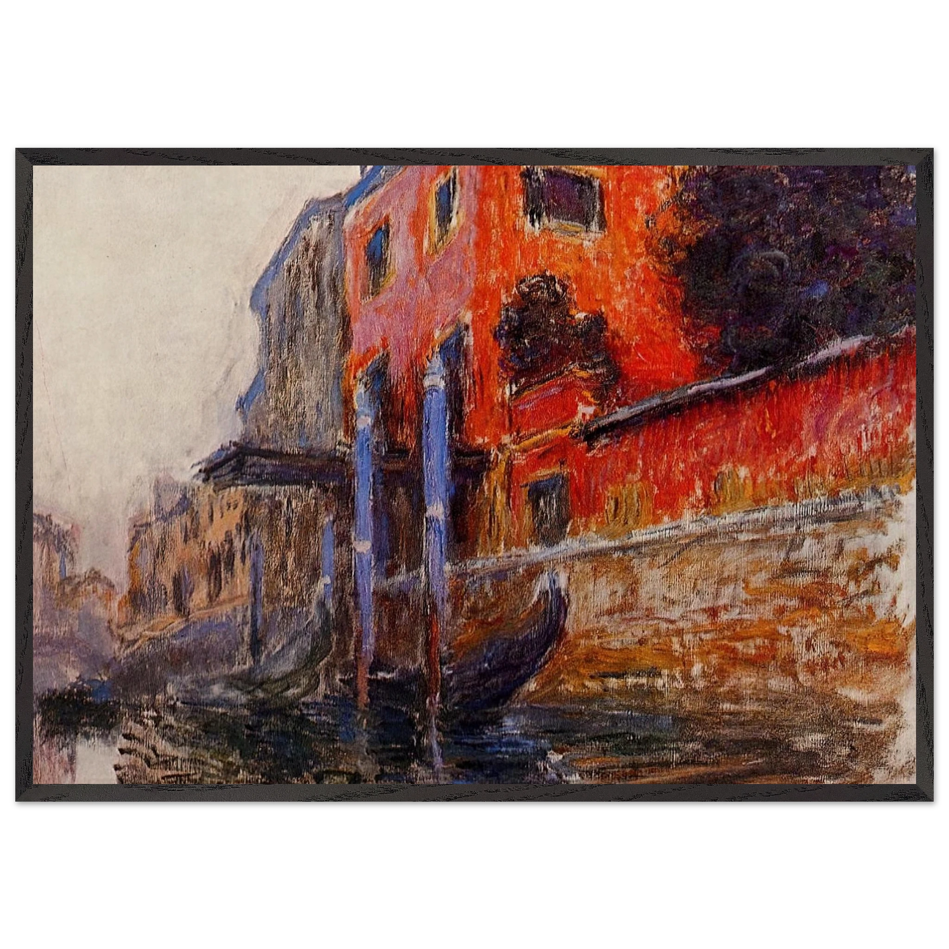 The Red House - claude monet Framed Art Print – Black Wooden Frame - Default Title - -Framed Art Print