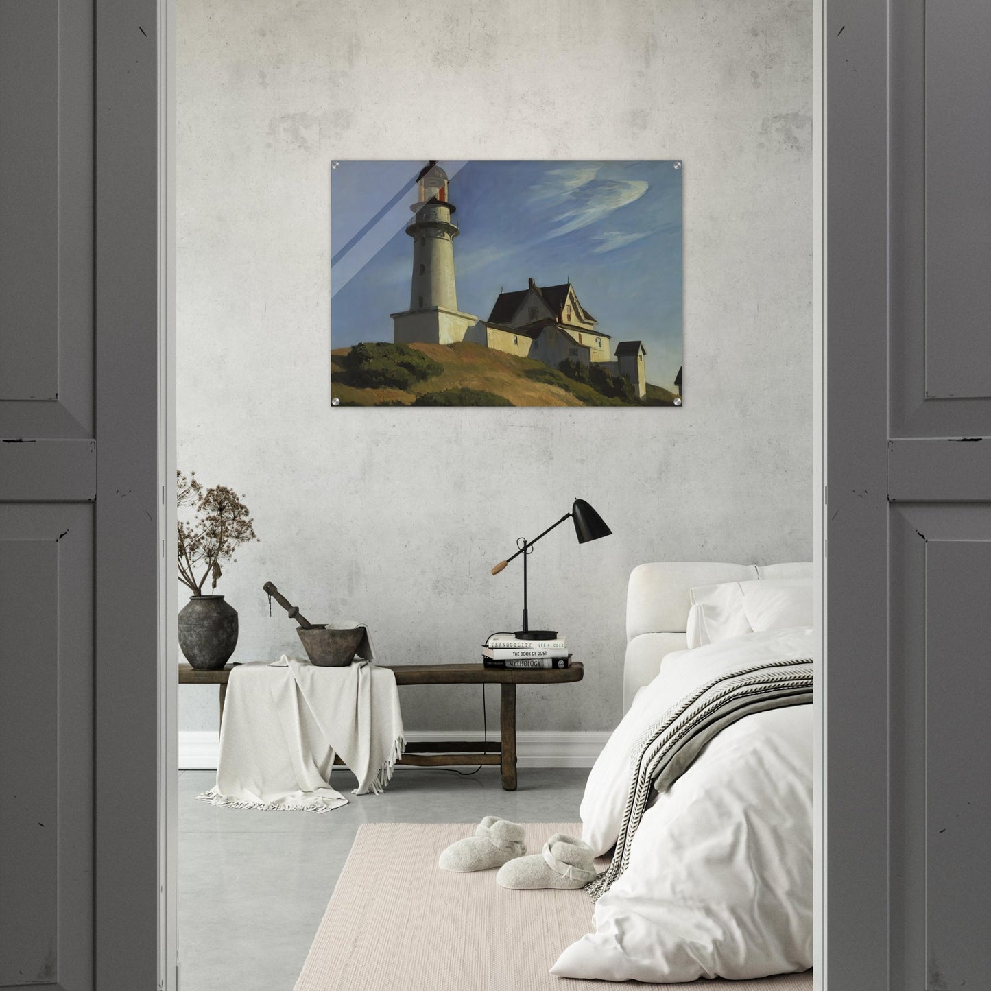 Lighthouse at Two Lights - Edward Hopper Acrylic Print - 70x100 cm / 28x40″ inches | Edward Hopper Wall Art | Edward Hopper Prints