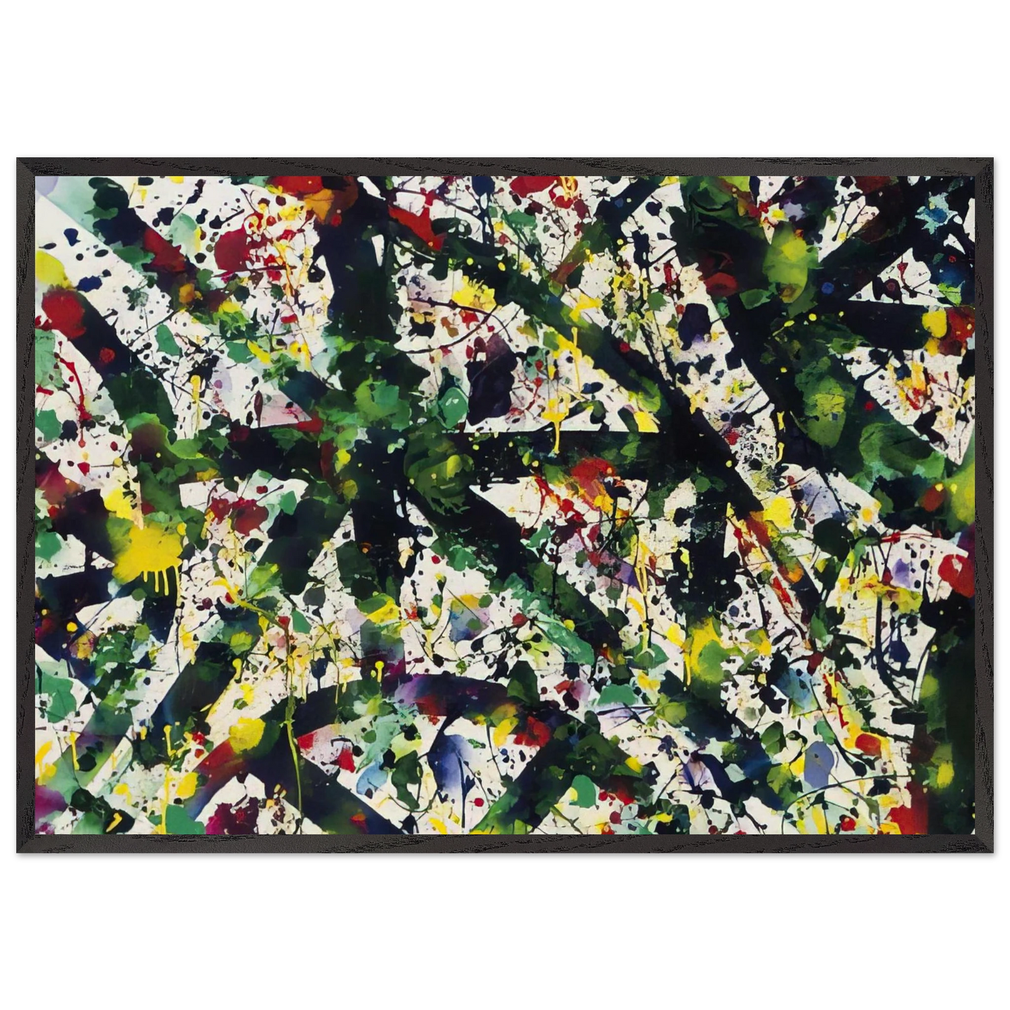 Green Buddha - Sam Francis Framed Art Print – Black Wooden Frame - Default Title - -Framed Art Print