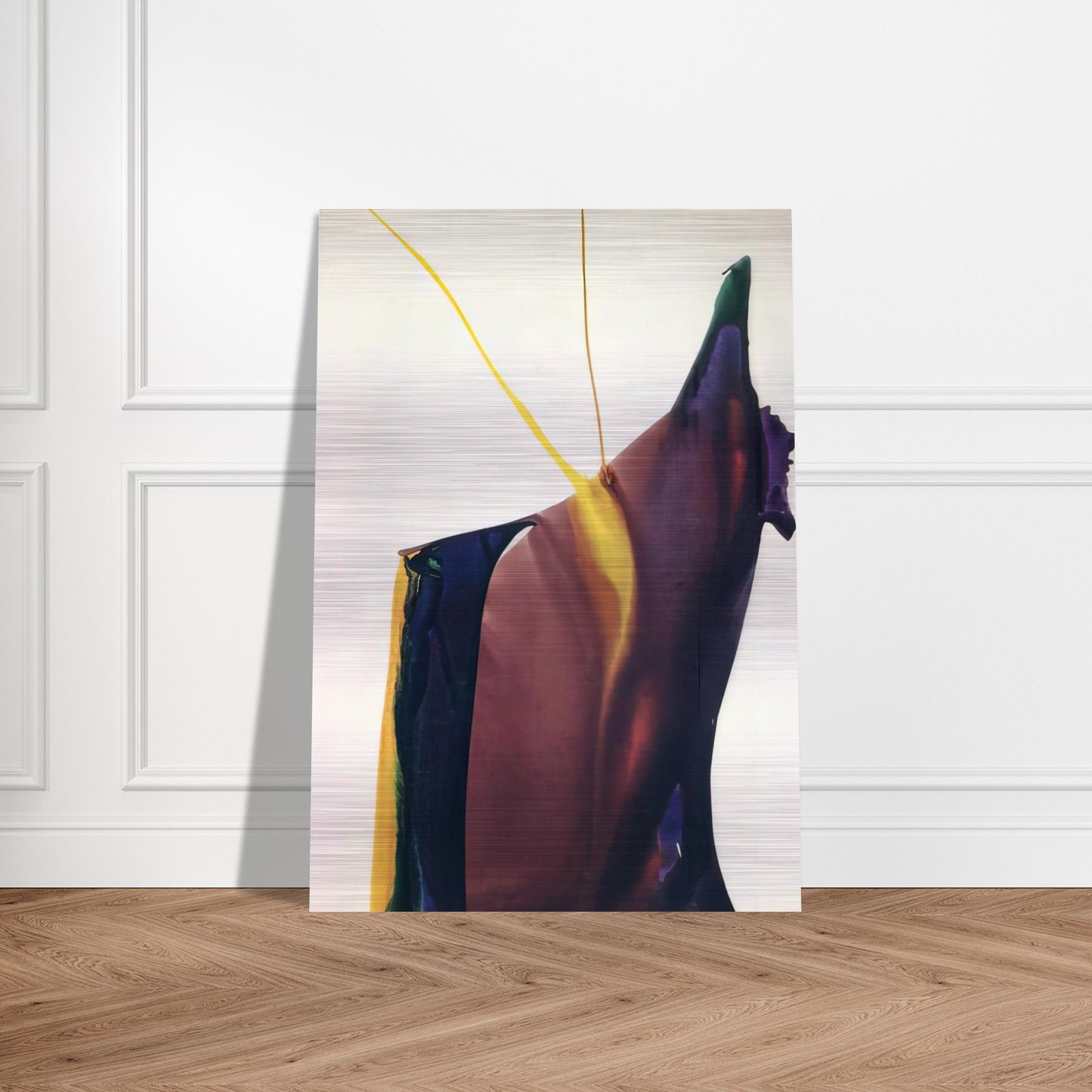 Phenomena Yellow Strike - 1963 - Paul Jenkins Brushed Aluminum Print - 70x100 cm / 28x40 inches | Paul Jenkins Aluminum Print | Paul Jenkins Prints