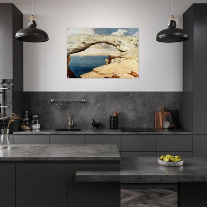 GLASS WINDOWS BAHAMAS 1885 - Winslow Homer Acrylic Print - 70x100 cm / 28x40″ inches | Winslow Homer Wall Art | Winslow Homer Prints