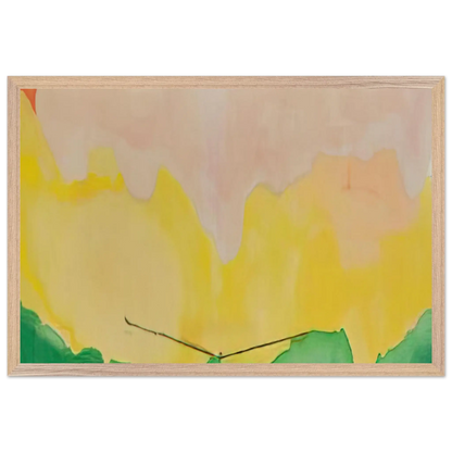 Helen Frankenthaler - Boulevard - 1973 Wall art - 27x35 cm / 11x14 Inches - Premium Wooden Framed Poster With Fine Art Paper - Black frame