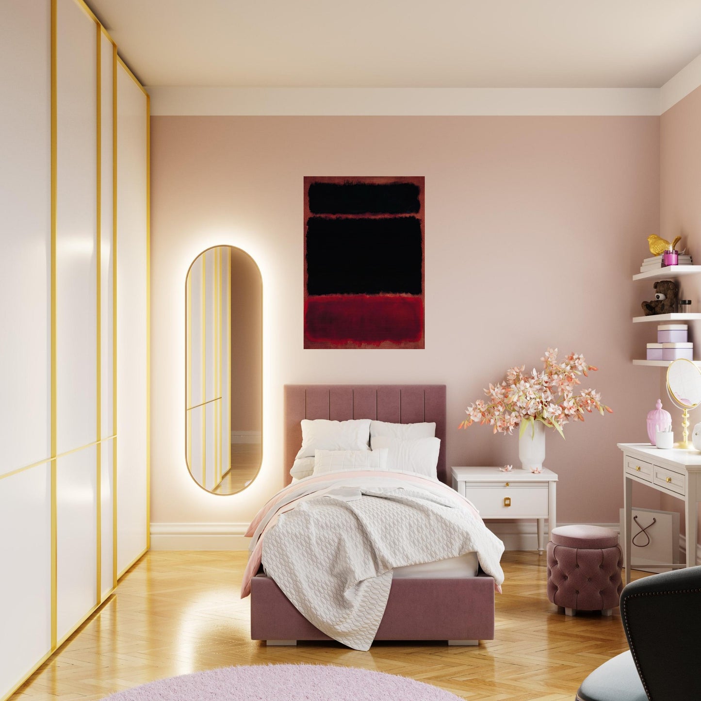 Black in Deep Red - 1957 - Mark Rothko Brushed Aluminum Print - 70x100 cm / 28x40 inches | Mark Rothko Aluminum Print | Mark Rothko Prints