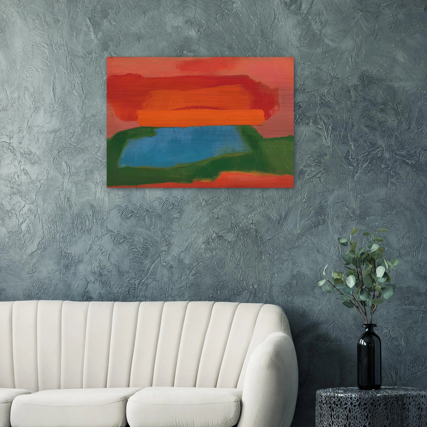 NUMBER 2 1967 - Esteban Vicente Brushed Aluminum Print - 70x100 cm / 28x40 inches | Esteban Vicente Aluminum Print | Esteban Vicente Prints