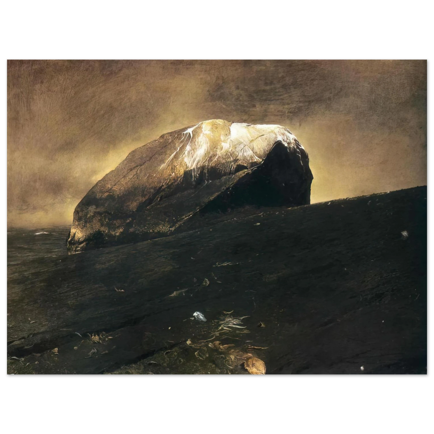 Andrew Wyeth - NOT DETECTED 42 Wall Art - 30x40 cm / 12x16 inches - Premium Wooden Framed Poster With Fine Art Paper - Wood frame