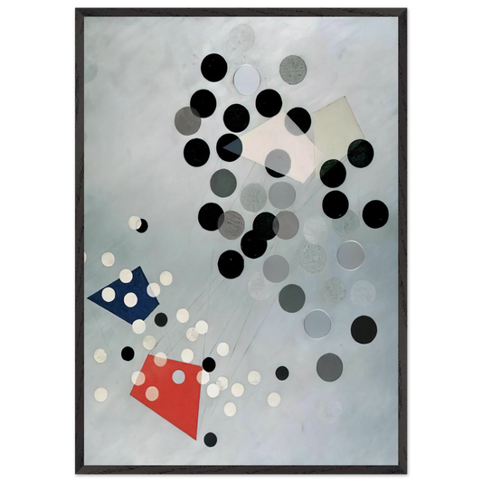 Construction AL6 - Laszlo Moholy-Nagy 70x100 cm / 28x40 inches Framed Art Print – Black Wooden Frame
