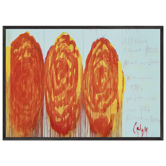 The Rose  II  - Cy Twombly Framed Art Print – Black Wooden Frame - Default Title - -Framed Art Print