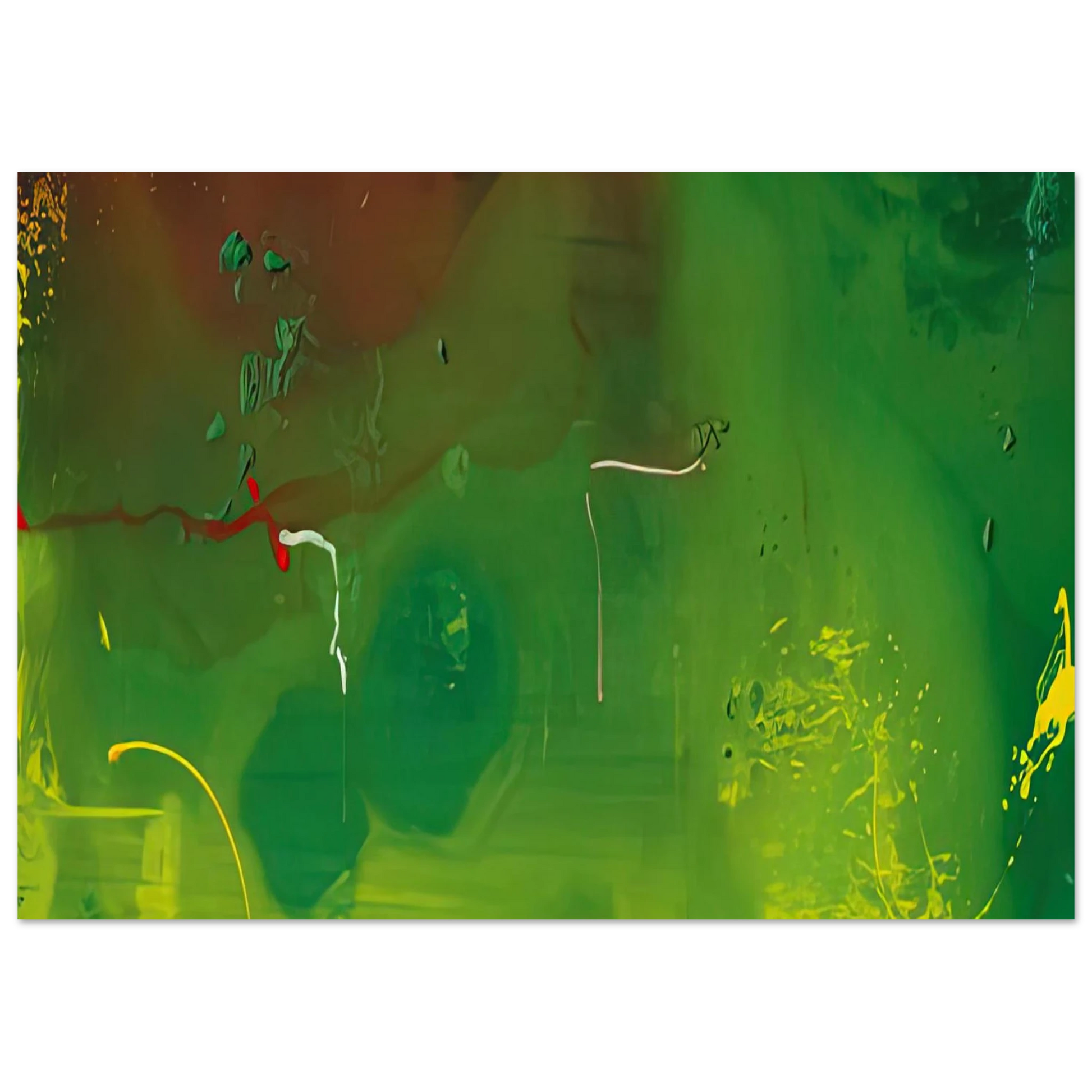 Helen Frankenthaler - Petroglyphs, 1990- Wall Art - 21x29.7 cm / 8x12" - Premium Wooden Framed Poster With Fine Art Paper - Black frame