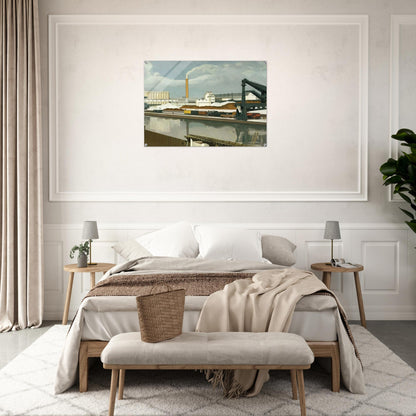 American Landscape - 1930 - Charles Sheeler Acrylic Print - 70x100 cm / 28x40″ inches | Charles Sheeler Wall Art | Charles Sheeler Prints