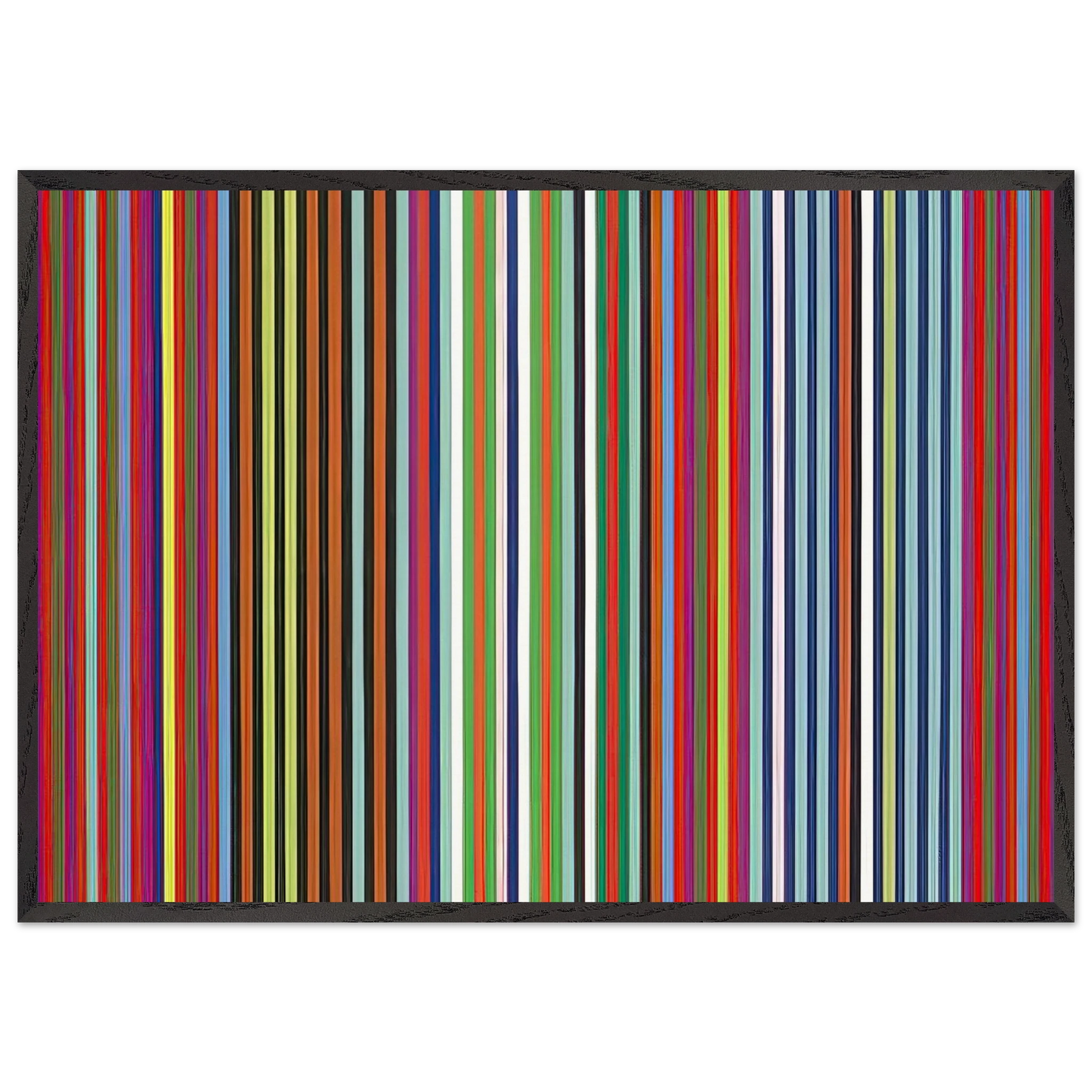 Flamingo - 1965 - Gene Davis Framed Art Print – Black Wooden Frame - Default Title - -Framed Art Print