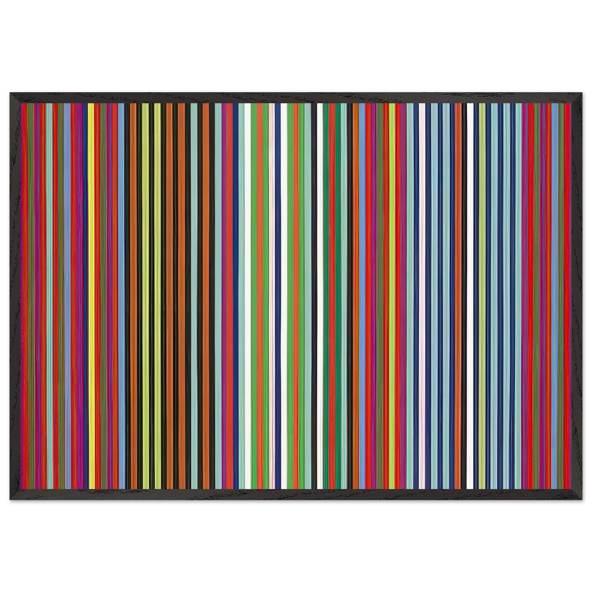 Flamingo - 1965 - Gene Davis Framed Art Print – Black Wooden Frame - Default Title - -Framed Art Print