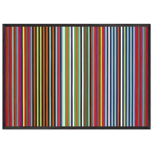 Flamingo - 1965 - Gene Davis Framed Art Print – Black Wooden Frame - Default Title - -Framed Art Print