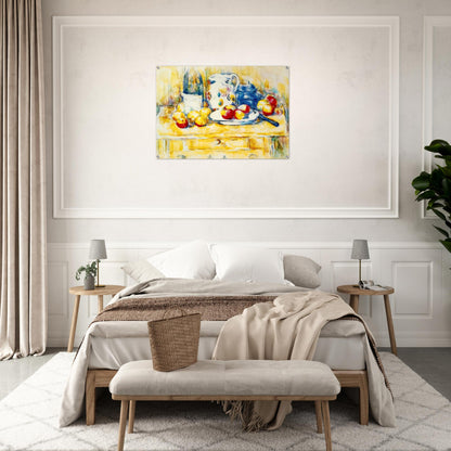 Still Life with Apples, a Bottle and a Milk Pot - Paul Cézanne Acrylic Print - 70x100 cm / 28x40″ inches