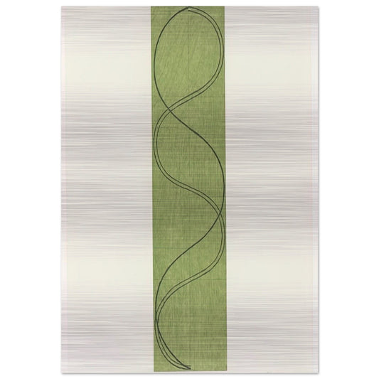 GREEN COLUMN FIGURE 2003 - Robert Mangold Brushed Aluminum Print - 70x100 cm / 28x40 inches | Robert Mangold Aluminum Print | Robert Mangold Prints