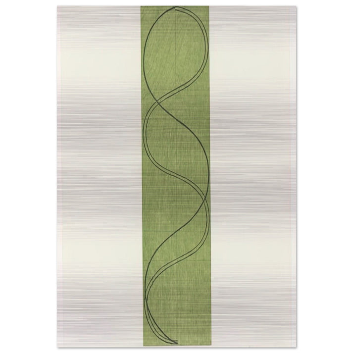 GREEN COLUMN FIGURE 2003 - Robert Mangold Brushed Aluminum Print - 70x100 cm / 28x40 inches | Robert Mangold Aluminum Print | Robert Mangold Prints