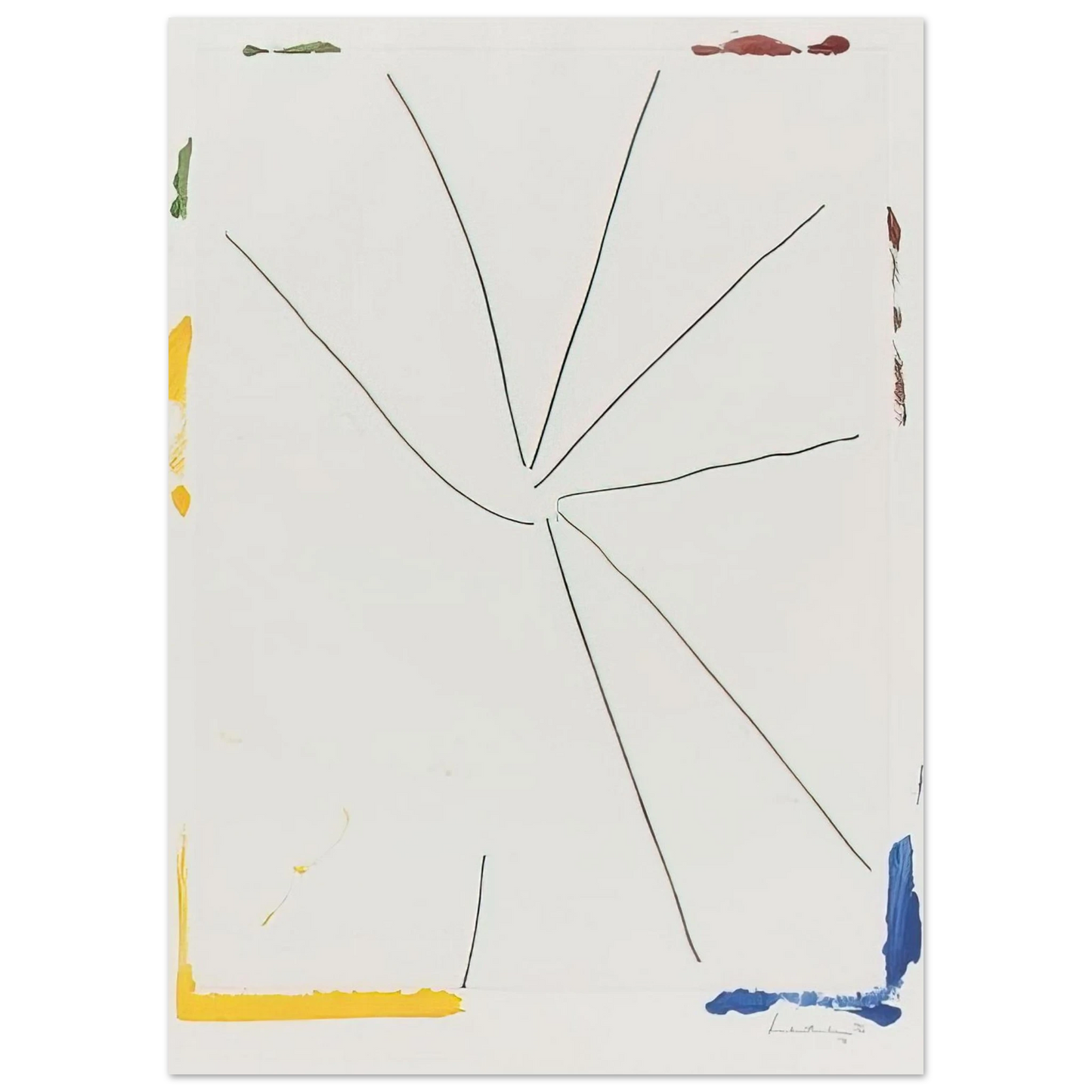 Helen Frankenthaler - Free Wheeling - 1971 Wall art - 50x70 cm / 20x28 Inches - Premium Wooden Framed Poster With Fine Art Paper - Black frame