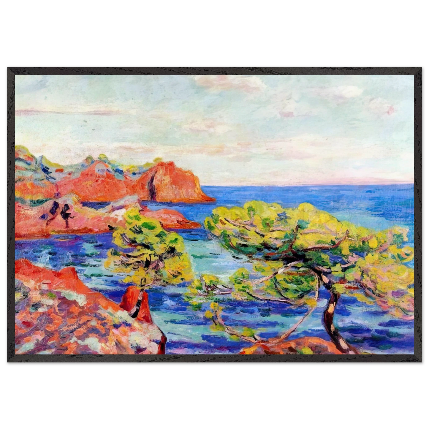 Le Trayas - 1907 - Armand Guillaumin Framed Art Print – Black Wooden Frame - Default Title - -Framed Art Print