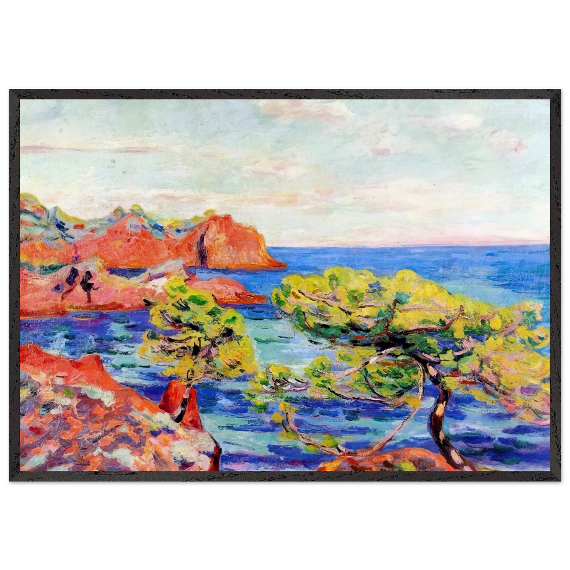 Le Trayas - 1907 - Armand Guillaumin Framed Art Print – Black Wooden Frame - Default Title - -Framed Art Print