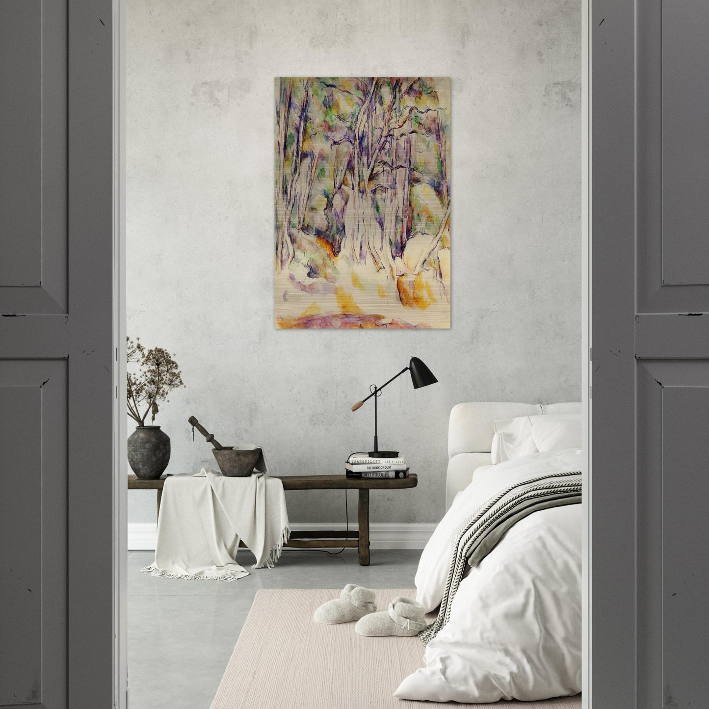 The Park of the Chateau Noir with Well - Paul Cézanne Brushed Aluminum Print - 70x100 cm / 28x40 inches | Paul Cézanne Aluminum Print | Paul Cézanne Prints