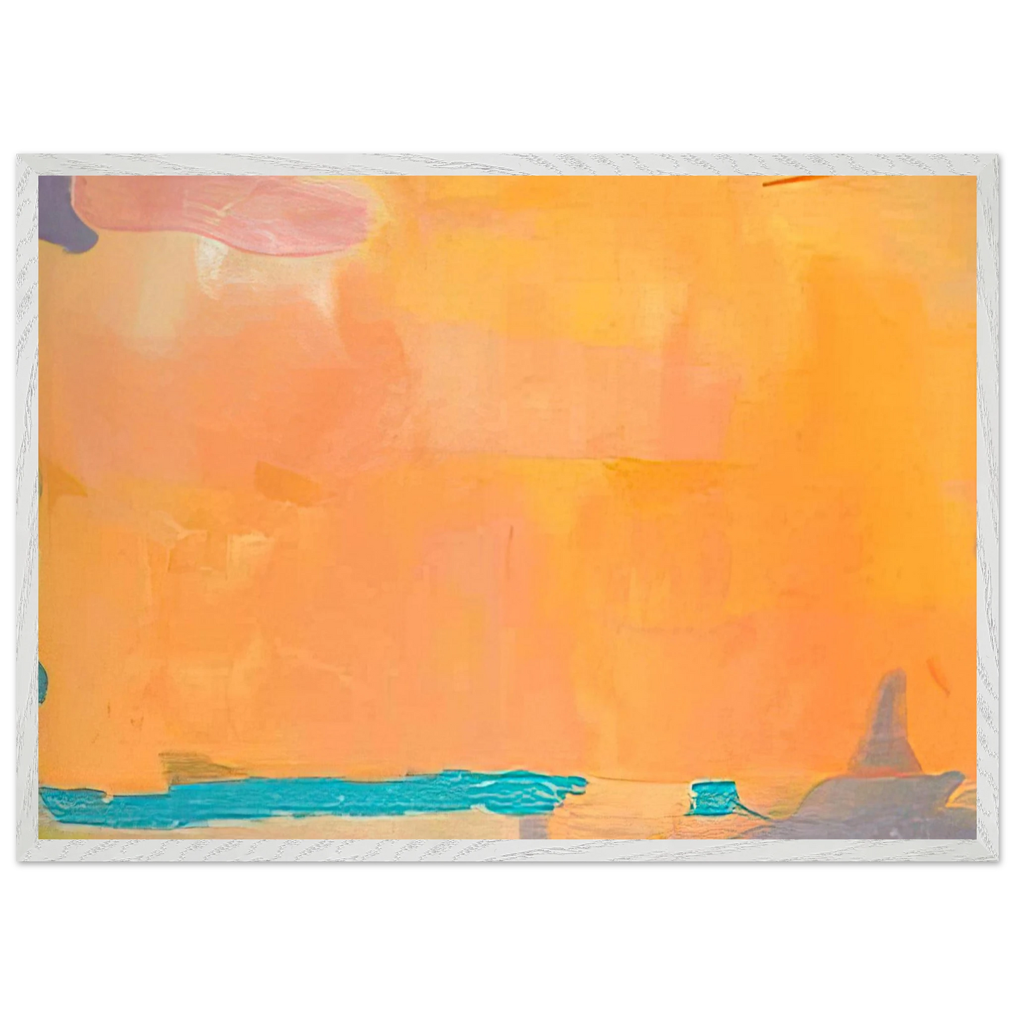 Helen Frankenthaler - Royal Fireworks - 1975 Wall art - 50x70 cm / 20x28 inches - Premium Wooden Framed Poster With Fine Art Paper - White frame