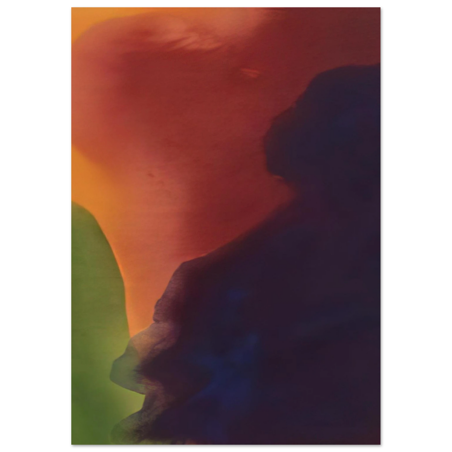 Helen Frankenthaler - Blue Atmosphere III - 1963 Wall art - 20x25 cm / 8x10 inches - Premium Wooden Framed Poster With Fine Art Paper - Wood frame