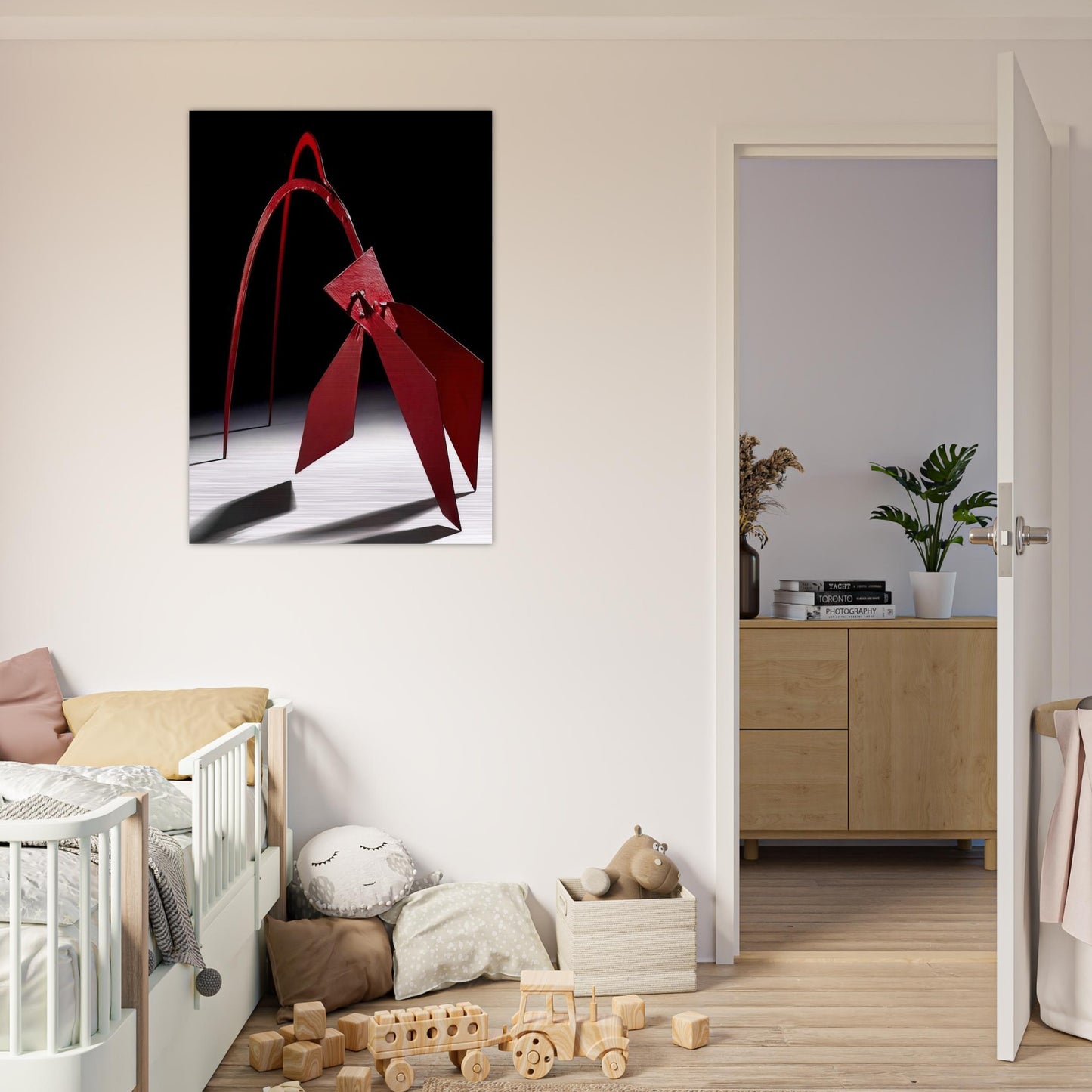 MAQUETTE FOR FLAMINGO 1972 - Alexander Calder Brushed Aluminum Print - 70x100 cm / 28x40 inches | Alexander Calder Aluminum Print | Alexander Calder Prints