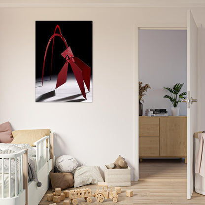 MAQUETTE FOR FLAMINGO 1972 - Alexander Calder Brushed Aluminum Print - 70x100 cm / 28x40 inches | Alexander Calder Aluminum Print | Alexander Calder Prints