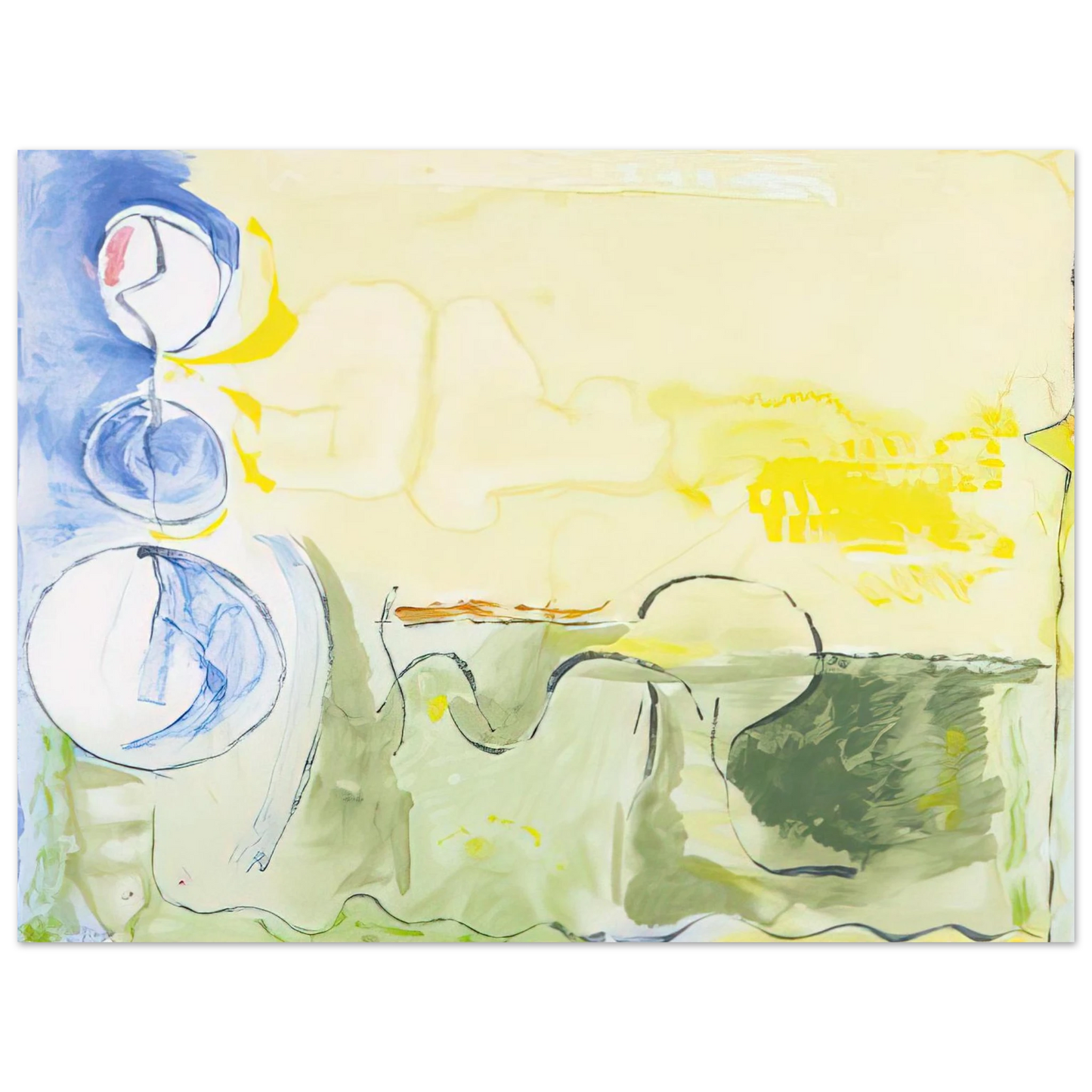 Helen Frankenthaler - Flotilla - 2006 Wall art - 15x20 cm / 6x8 inches - Premium Wooden Framed Poster With Fine Art Paper - Black frame