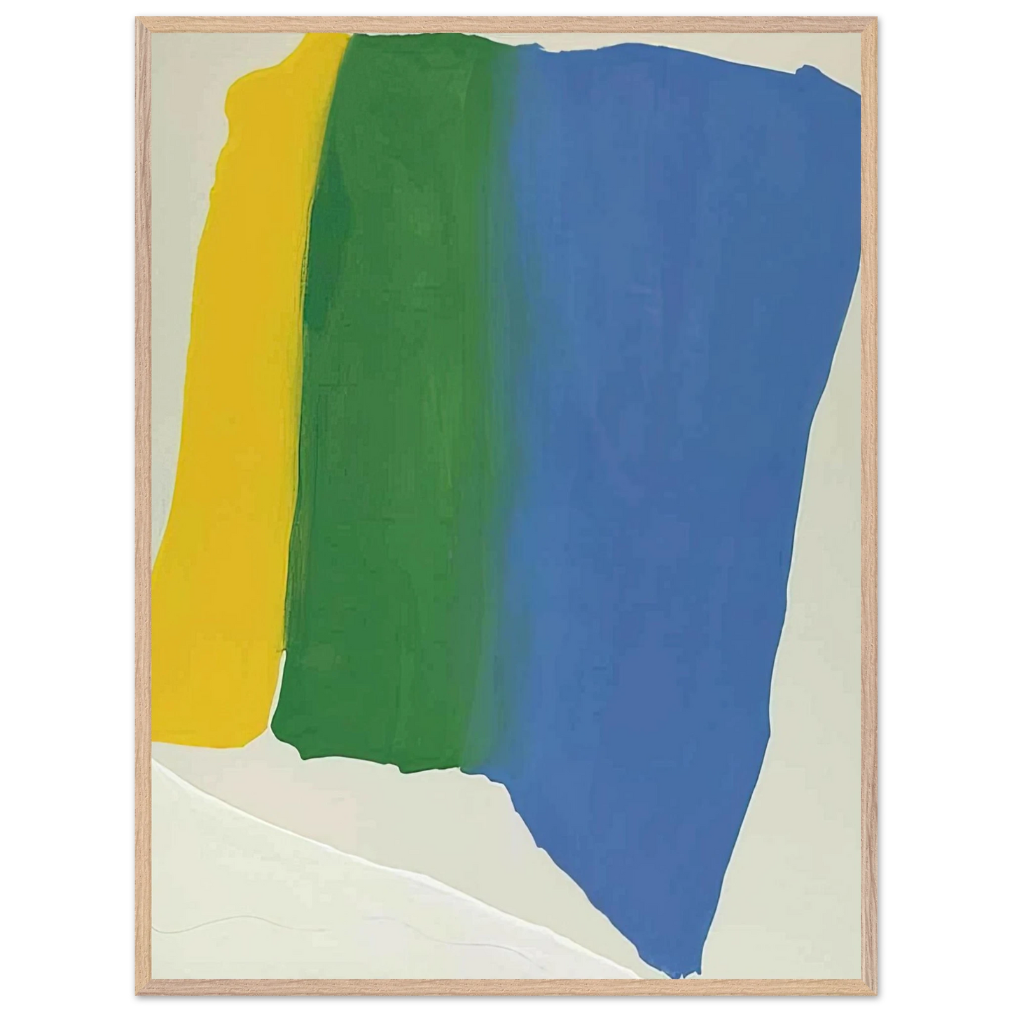 Helen Frankenthaler - Summer Insignia - 1969 Wall art - 50x70 cm / 20x28 inches - Premium Wooden Framed Poster With Fine Art Paper - Black frame