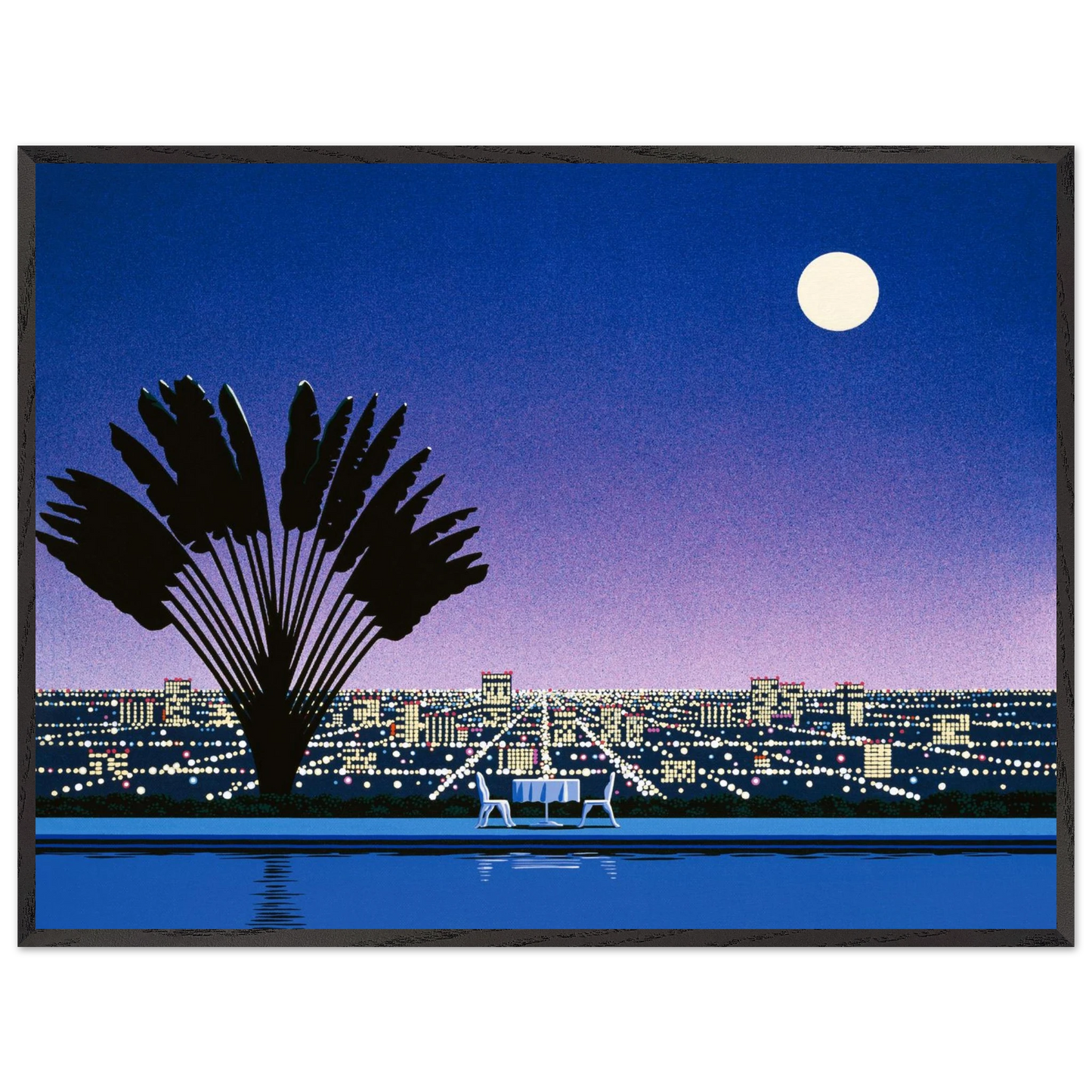 Hiroshi Nagai - Onra - Nobody Has To Know Wall Art - 60x80 cm / 24x32 inches - Premium Wooden Framed Poster With Fine Art Paper - Wood frame