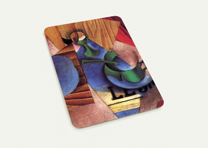 GLASS CUP AND NEWSPAPER 1913 By Juan Gris Pack of 10 Post Cards | Juan Gris Post Cards | A6 (10.5 x 14.8 cm) - 4.1 x 5.8 inches