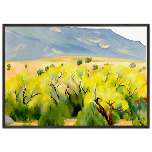 Cottonwood III - Georgia OKeeffe 70x100 cm / 28x40 inches Framed Art Print – Black Wooden Frame