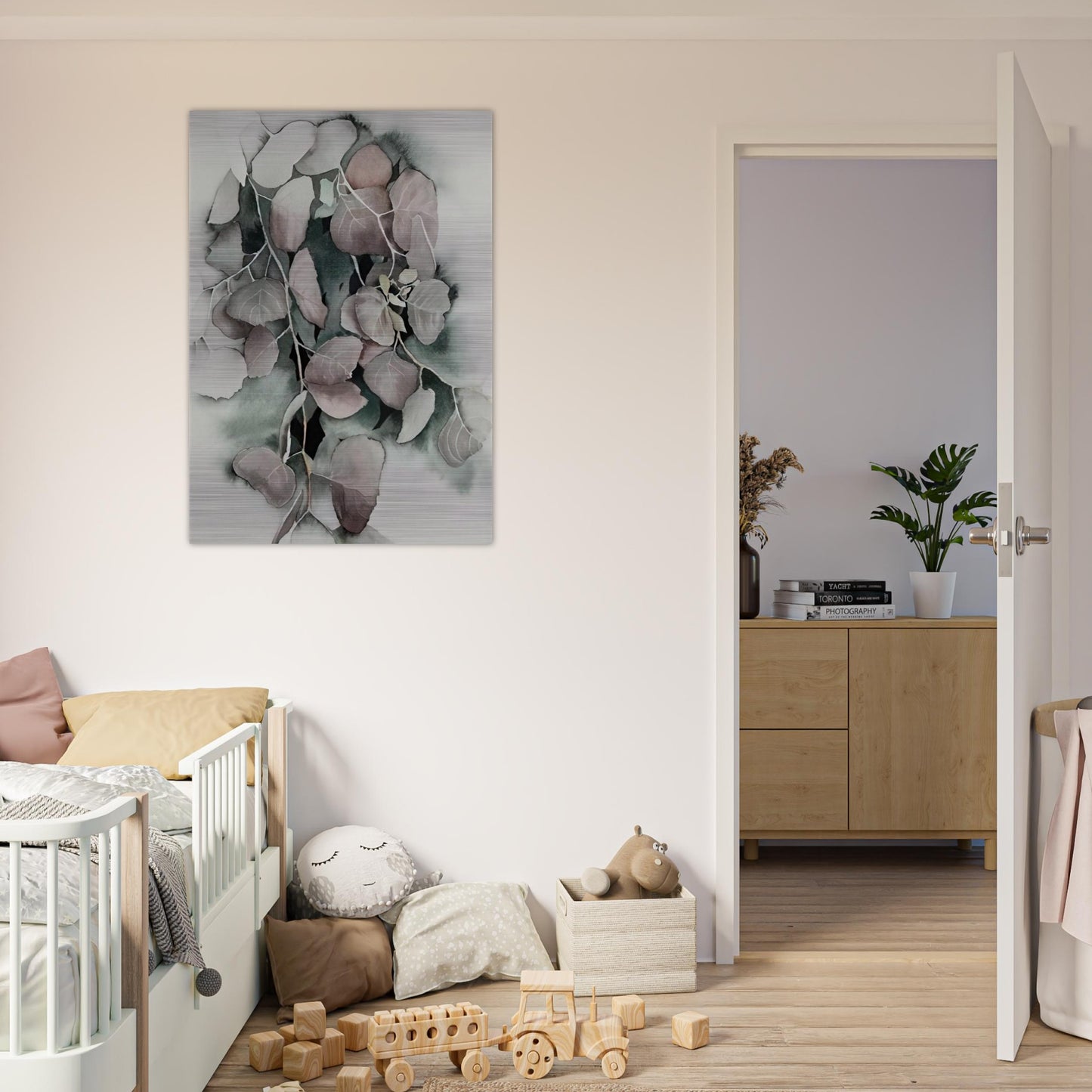 Autumn Leaves - Eyvind Earle Brushed Aluminum Print - 70x100 cm / 28x40 inches | Eyvind Earle Aluminum Print | Eyvind Earle Prints