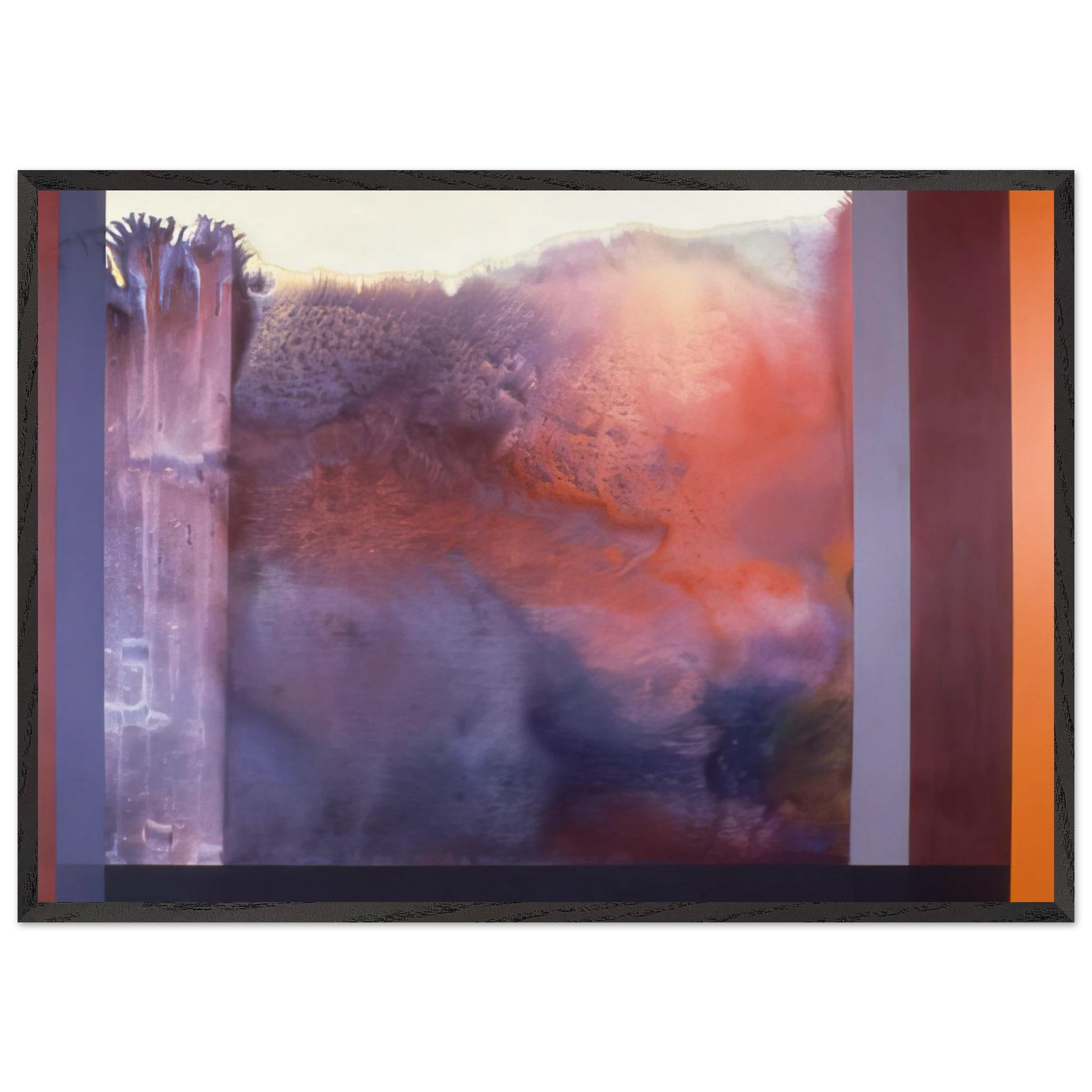 Roses Painting - 1986 - Ronnie Landfield Framed Art Print – Black Wooden Frame - Default Title - -Framed Art Print