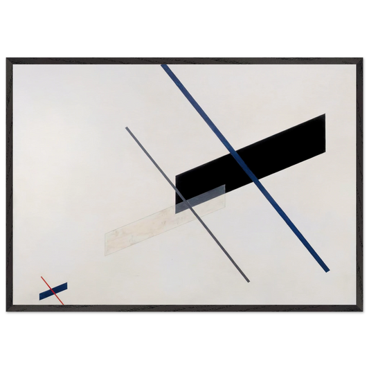 Composition A XI - Laszlo Moholy-Nagy 70x100 cm / 28x40 inches Framed Art Print – Black Wooden Frame