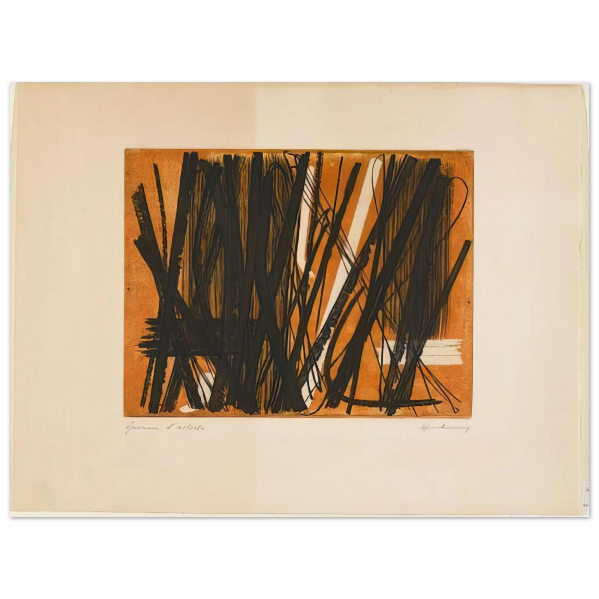 Hans Hartung - Etching #5 - 1953 Fine Art Poster - Default Title