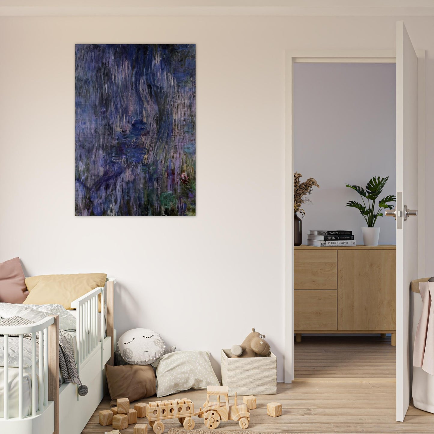 Water Lilies, Reflection of a Weeping Willows - claude monet Brushed Aluminum Print - 70x100 cm / 28x40 inches | claude monet Aluminum Print | claude monet Prints