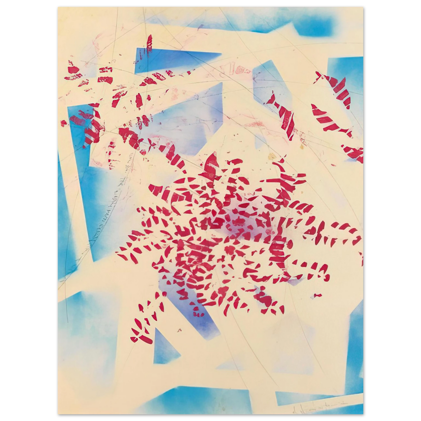 Alighiero Boetti - UNO DEI TRE QUADRI MUTI SENZA SCRITTURA 1988 Fine Art Poster - Default Title