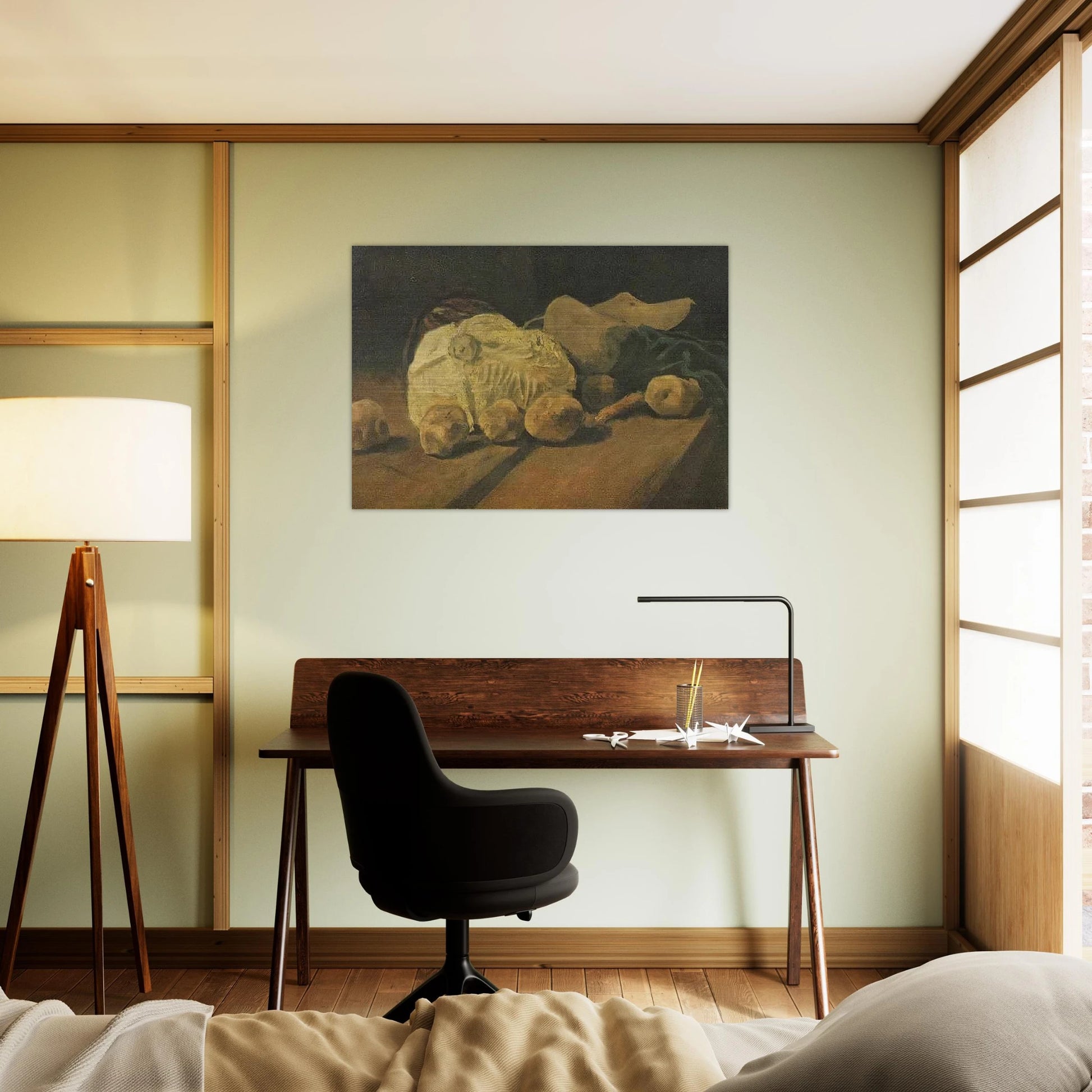 Still Life with Cabbage and Clogs - Vincent van Gogh Brushed Aluminum Print - 70x100 cm / 28x40 inches | Vincent van Gogh Aluminum Print | Vincent van Gogh Prints