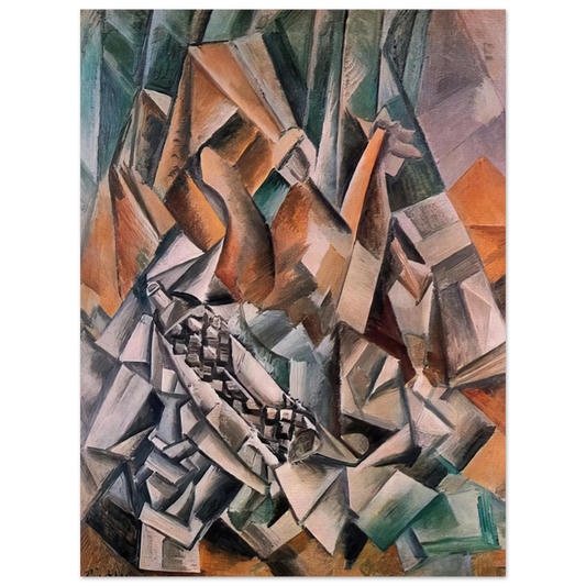 Pablo Picasso - Still life with bottle of Anis del Mono - 1909 Fine Art Poster - Default Title