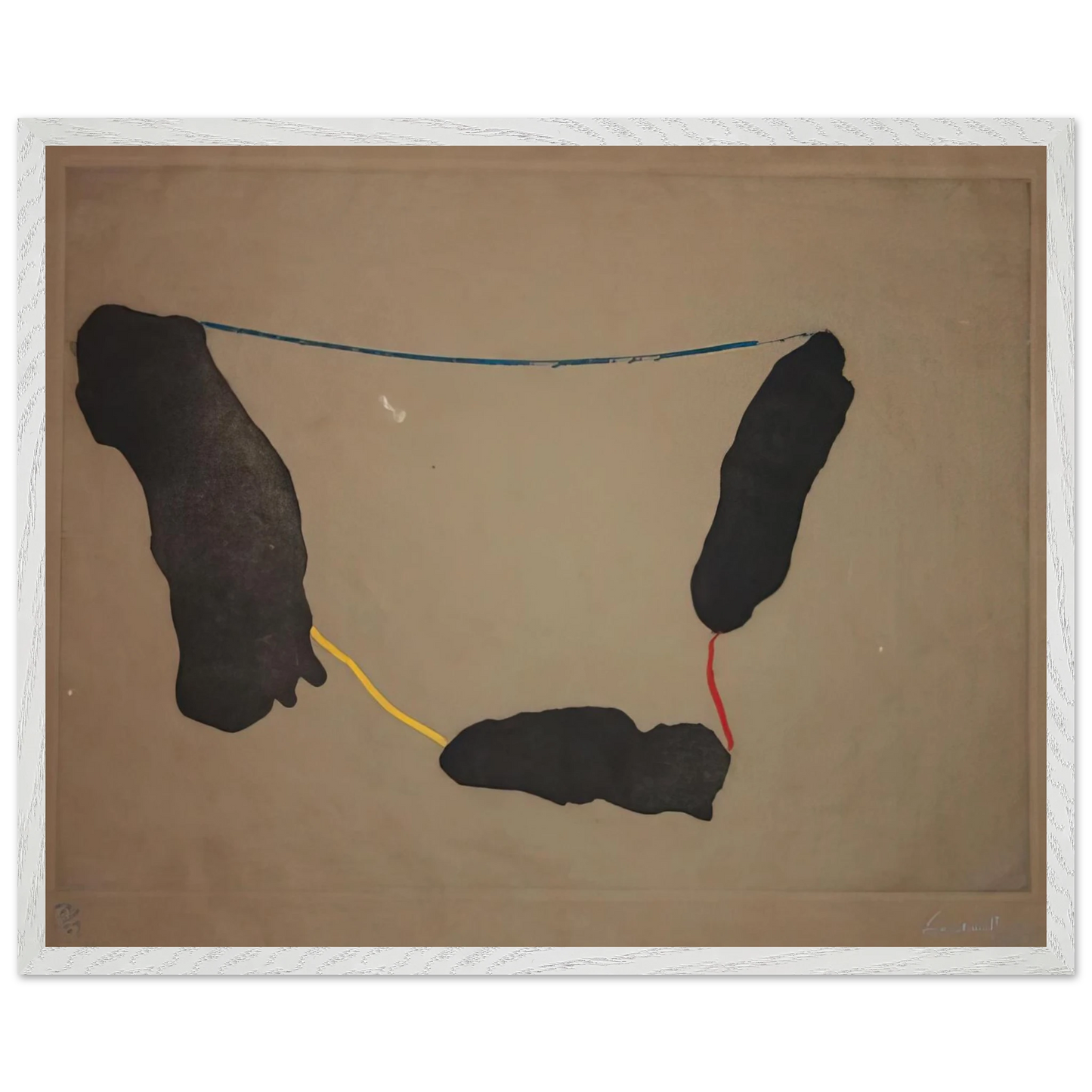 Helen Frankenthaler - Connected By Joy - 1973 Wall art - 45x60 cm / 18x24 inches - Premium Wooden Framed Poster With Fine Art Paper - White frame