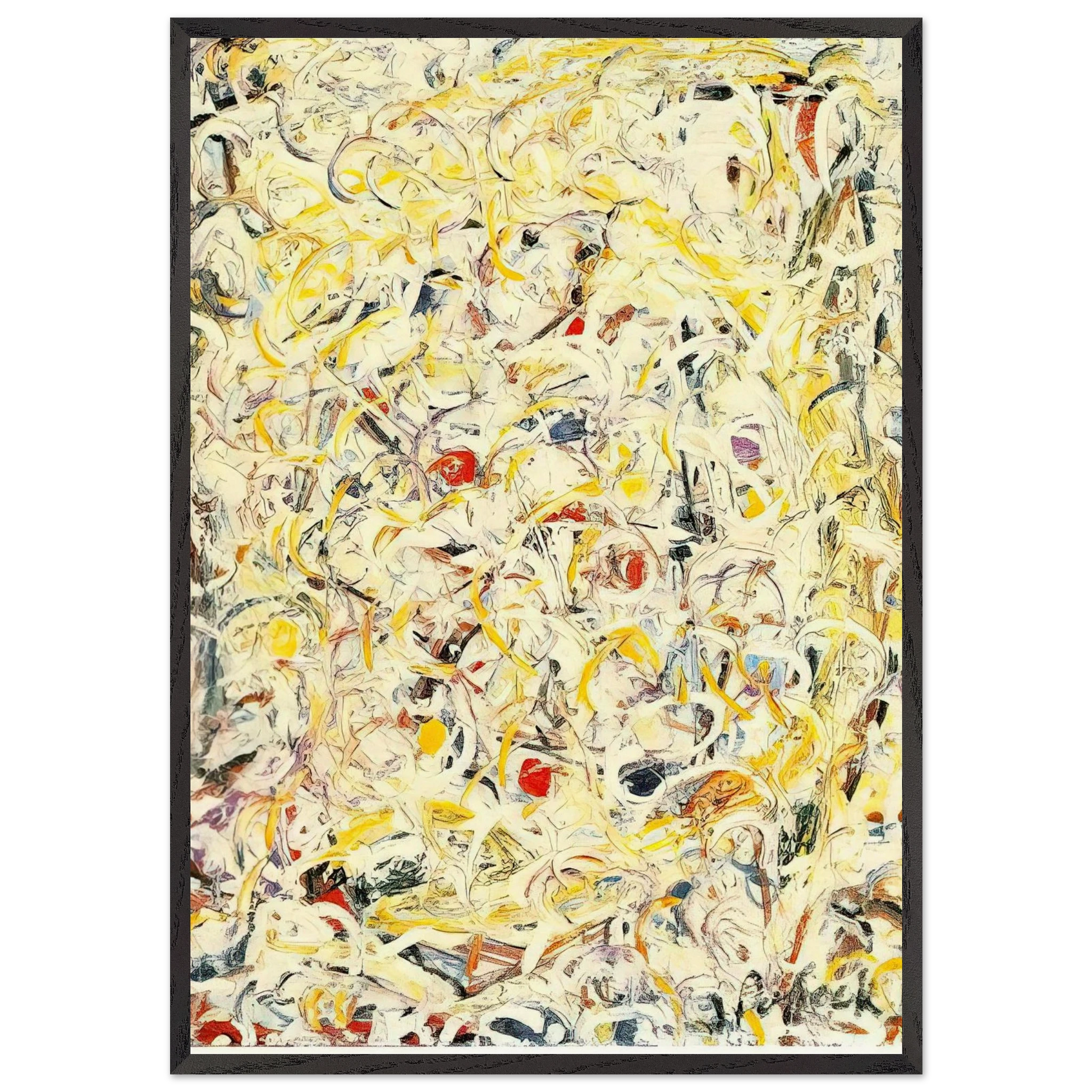 SHIMMERING SUBSTANCE 1946 1 - Jackson Pollock Framed Art Print – Black Wooden Frame - Default Title - -Framed Art Print