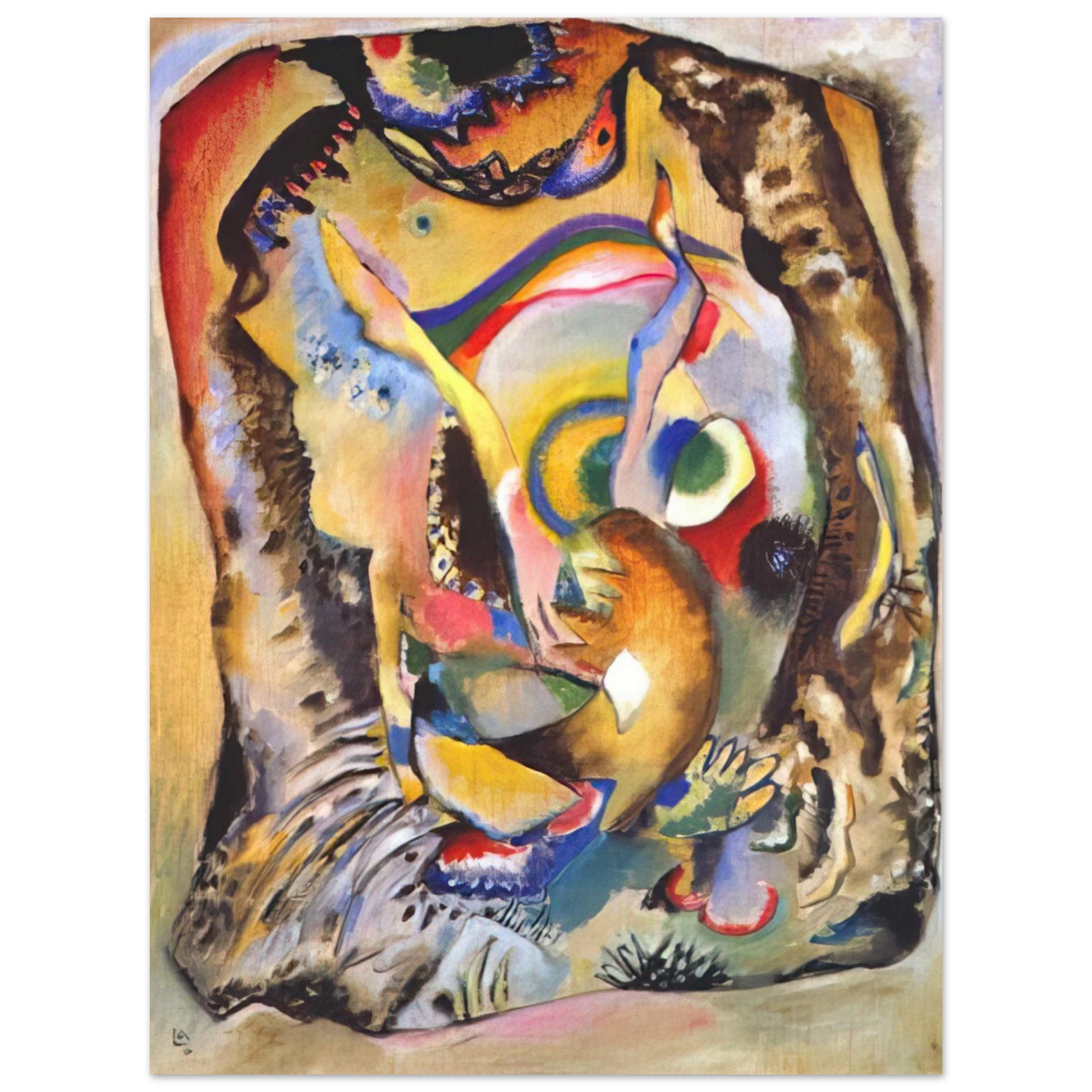 Wassily Kandinsky - PAINTING ON LIGHT GROUND 1916 Fine Art Poster - Default Title