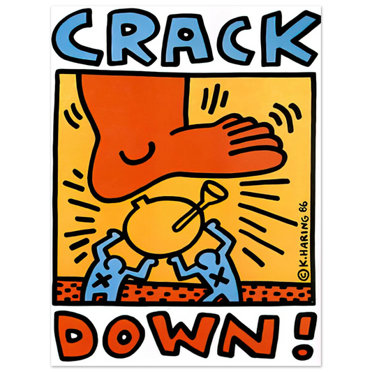Keith Haring - CRACK DOWN 1986 Fine Art Poster - Default Title