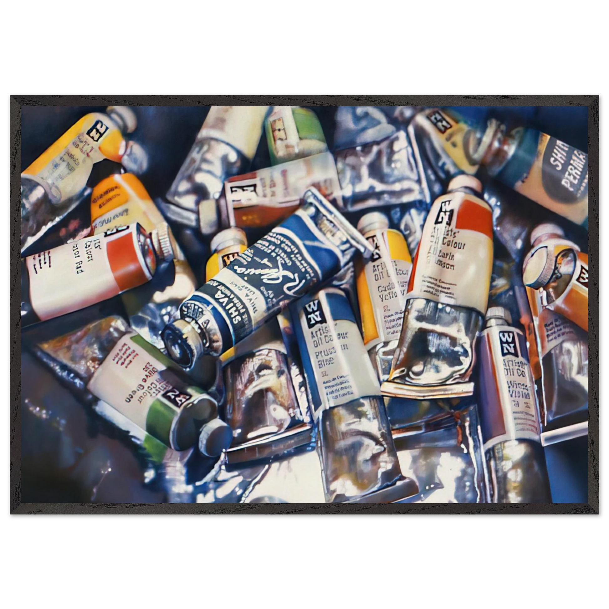 SHIVA BLUE 1973 - Audrey Flack Framed Art Print – Black Wooden Frame - Default Title - -Framed Art Print