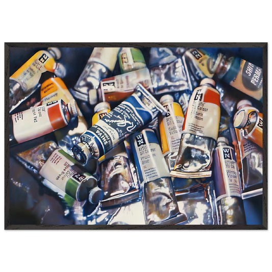 SHIVA BLUE 1973 - Audrey Flack Framed Art Print – Black Wooden Frame - Default Title - -Framed Art Print