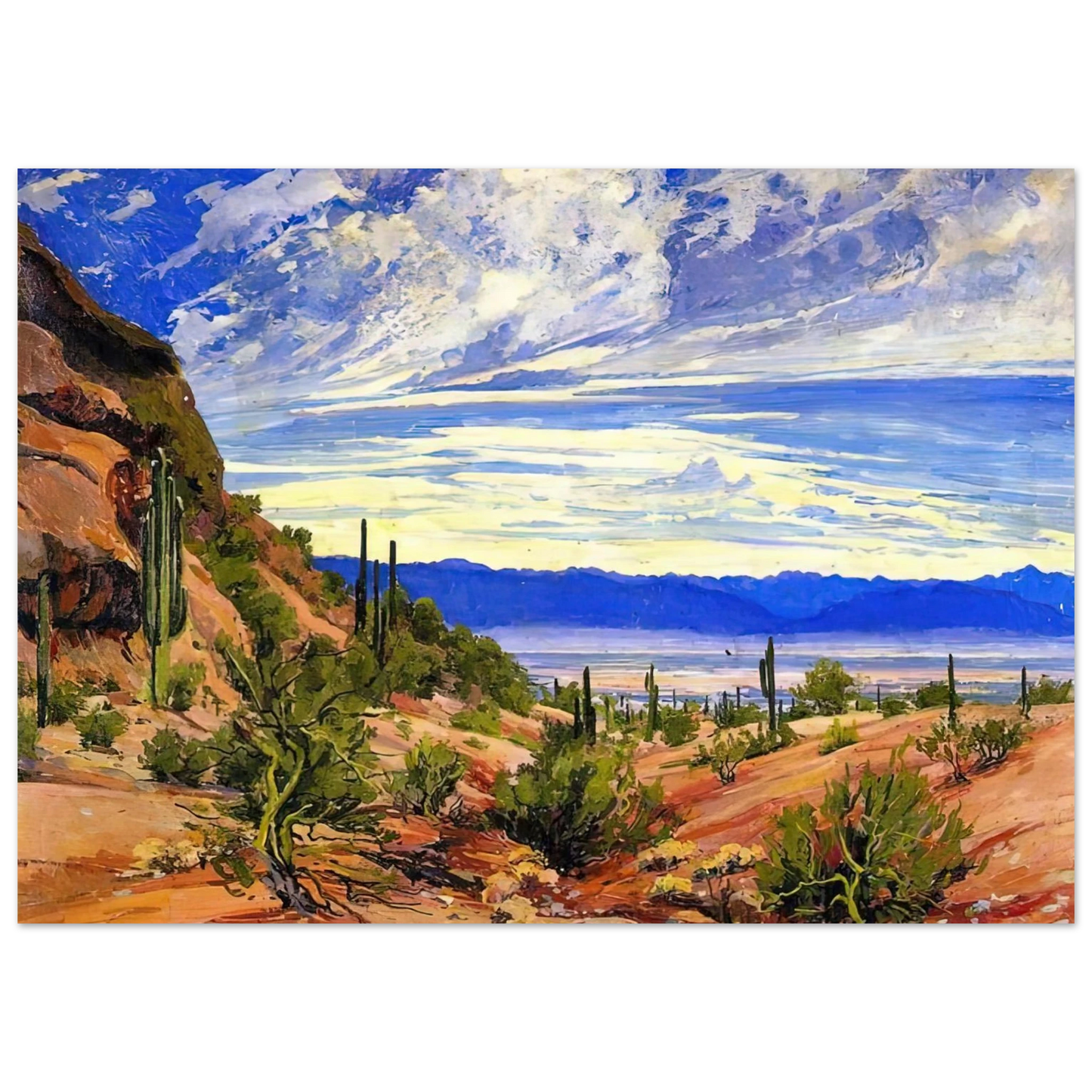 Maynard Dixon - WASHOE WICKIUP 1919 Wall art - 30x45 cm / 12x18 Inches - Premium Wooden Framed Poster With Fine Art Paper - Wood frame